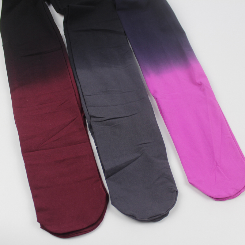 个性丝袜玫红色渐变120d春秋