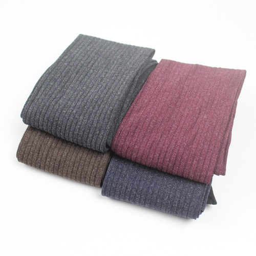 麻咖色竖条直条显瘦春秋款连裤袜