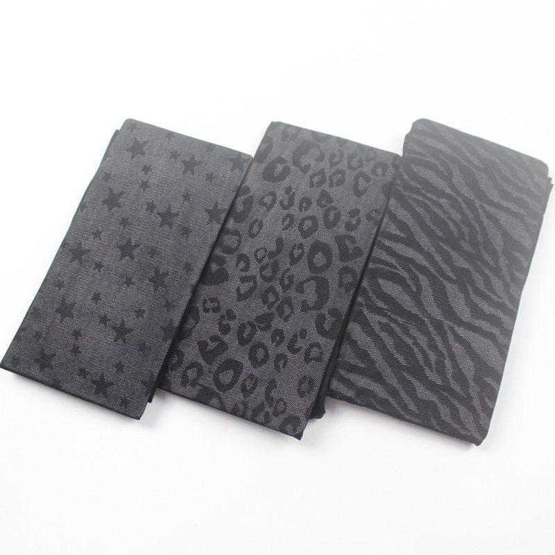 黑色复古丝袜防脱散提花性感豹纹星星斑马纹虎纹夏季透肉连裤袜女