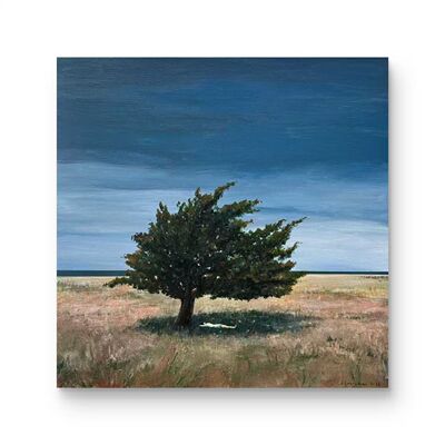 【在树下】李忙欢 40*40 丙烯油画布 H3919