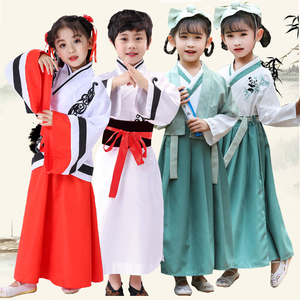 中华孝道国学服三字经演出服声律启蒙儿童汉服古装男女民族风服装