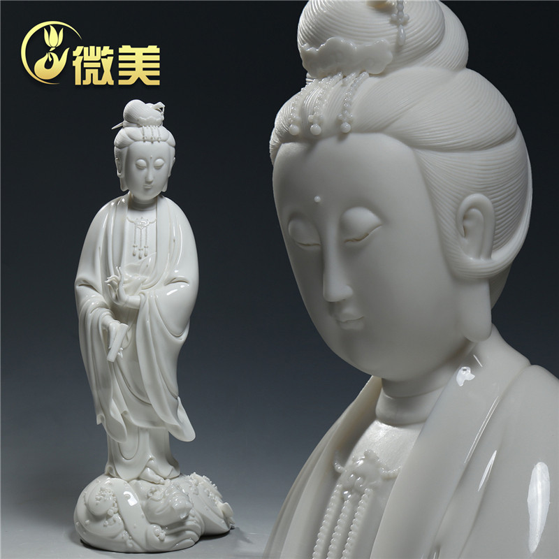 陶瓷观音佛像供奉摆件收藏品