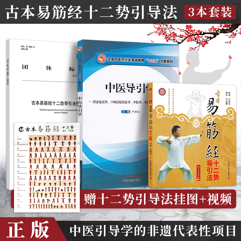 古本易筋经十二势导引法第3版赠挂图易筋经教学视频 古本易筋经十二势