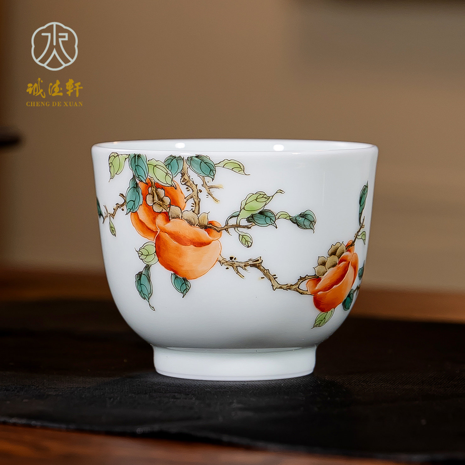 景德镇中式粉彩陶瓷主人杯单杯图片