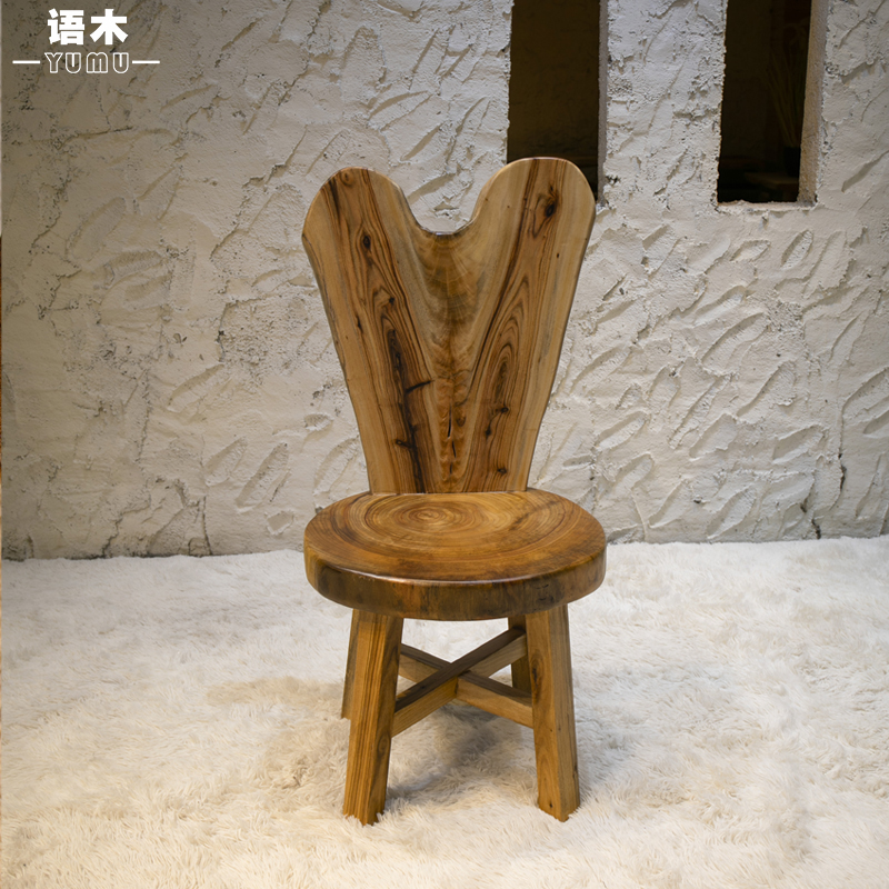 餐椅实木 民宿家具靠背椅家用简约新中式主人椅茶椅原创设计D款