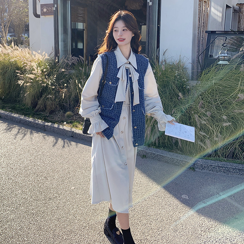 春装新款数据好牛仔马甲连衣裙两件套2C018-2410-P175-K248,女装套装/套裙,2C018