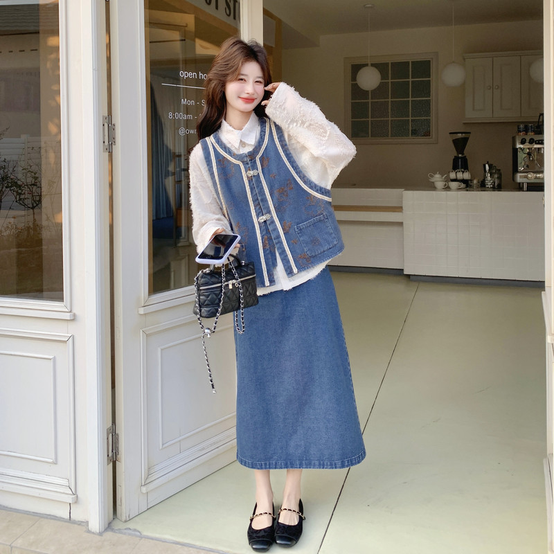 春装新款数据好牛仔三件套2C018-1517-P200-K328,女装套装/套裙,2C018