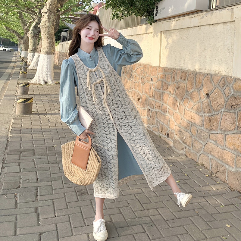 春款甜美森系蕾丝罩衫衬衫连衣裙两件套2C018-8902-P175-K248,女装套装/套裙,2C018
