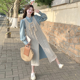 春款甜美森系蕾丝罩衫衬衫连衣裙两件套2C018-8902-P175-K248，女装套装/套裙，2C018