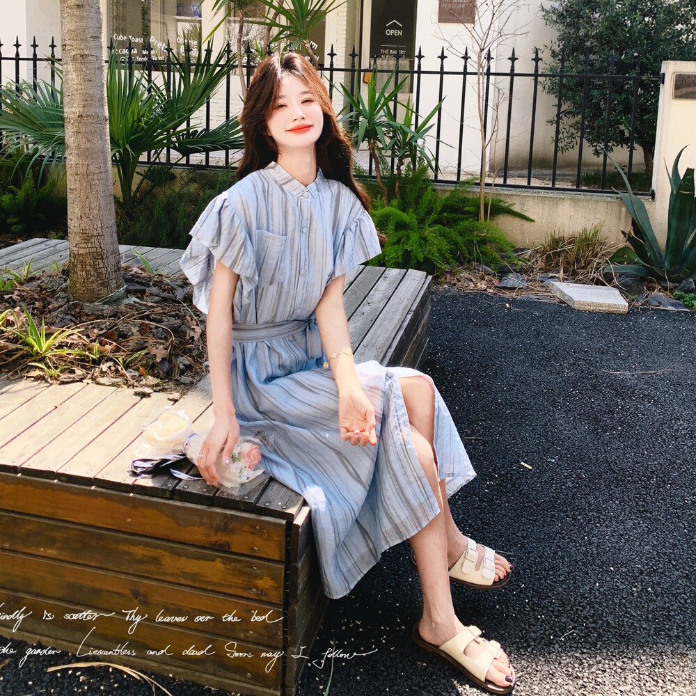 夏季新款衬衫式连衣裙2C018-K921-P135-K198,女装连衣裙,2C018