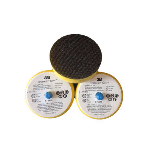 3M14736黄色托盘 7403抛光机配件 羊毛球托盘 3寸背绒14736u底盘