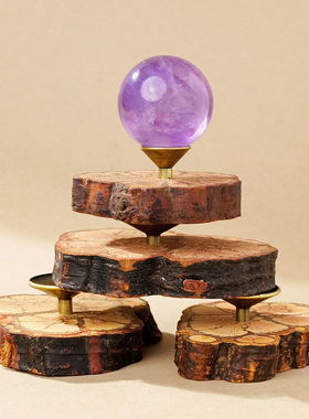 梅花藤木原木水晶球底座根雕实木随形水晶球底座天然实木底座