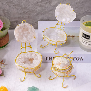 外贸天然水晶玛瑙洞首饰盒水晶消磁摆件白玛瑙晶洞聚宝盆装饰