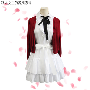 路人女主的养成方法cos服加藤惠cosplay服日常白连衣裙约会装全套