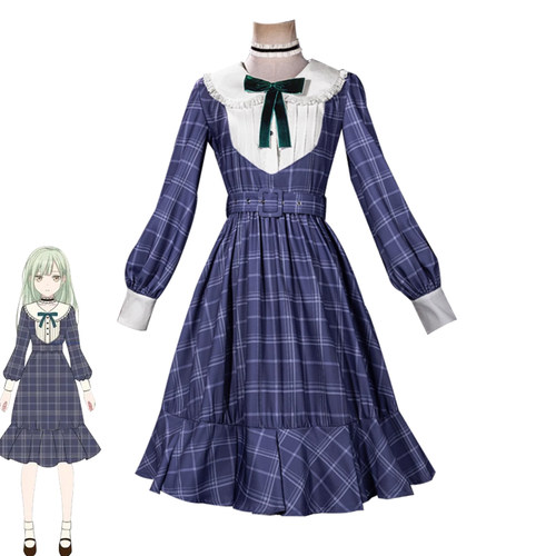 BanGDream若叶睦cos服格子连衣裙Ave Mujica十周年舞台服动漫服装