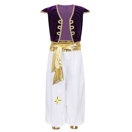 万圣节电影阿拉丁神灯cos服 阿拉丁王子cosplay 真人版演出服儿童