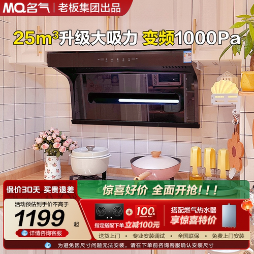 名气小黑翼基础款油烟机顶侧双吸