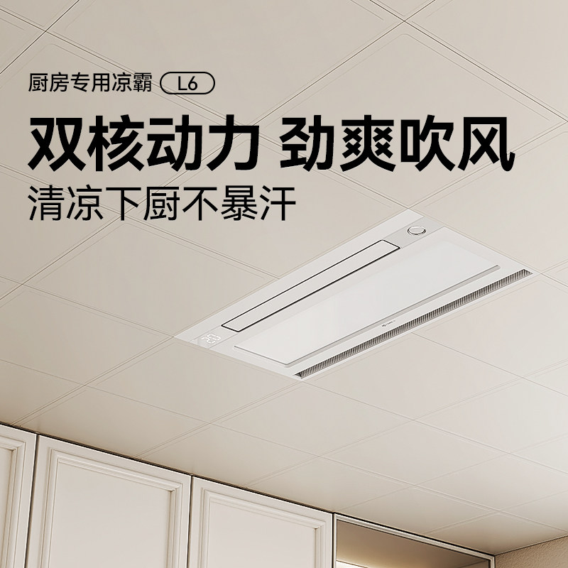 巴洛斯顿凉霸照明二合一换气集成吊顶嵌入式风扇冷风机厨房凉霸