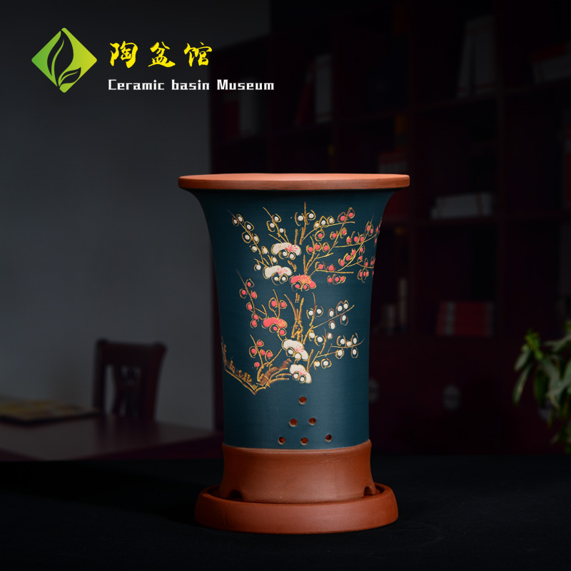 精品兰花盆陶瓷大号君子兰盆栽花卉植物室内紫砂兰花花盆专用 盆