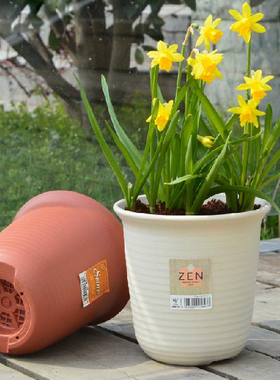 爱丽思IRIS长钵深花盆砖红色树脂长形高花盆/6/7/8/9/10号仿陶瓷