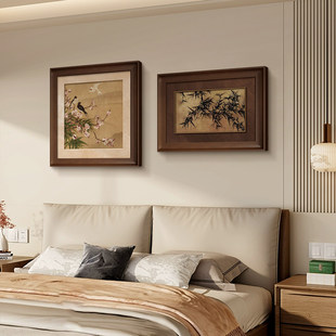 宋式美学卧室床头装饰画新中式花鸟图房间主卧挂画客厅餐桌墙壁画