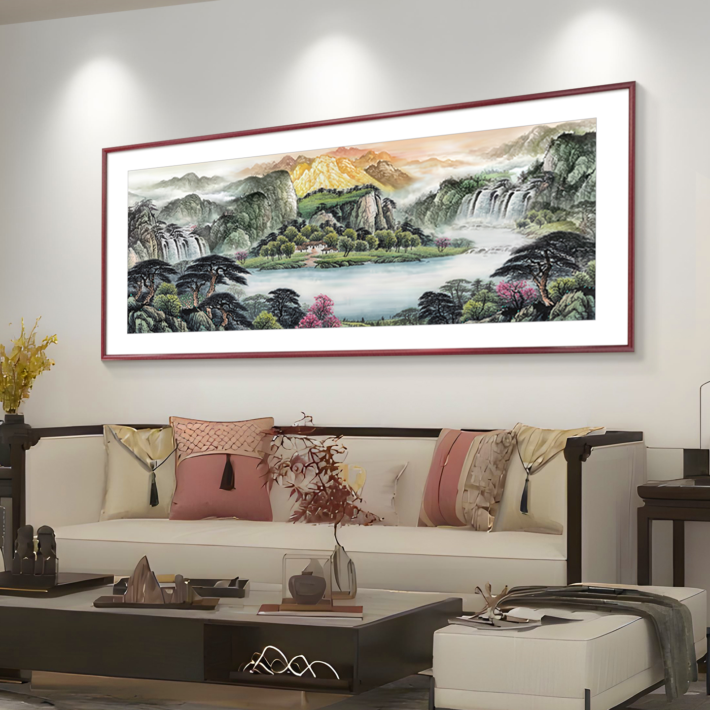 【西墙首选】背靠金山风水挂画