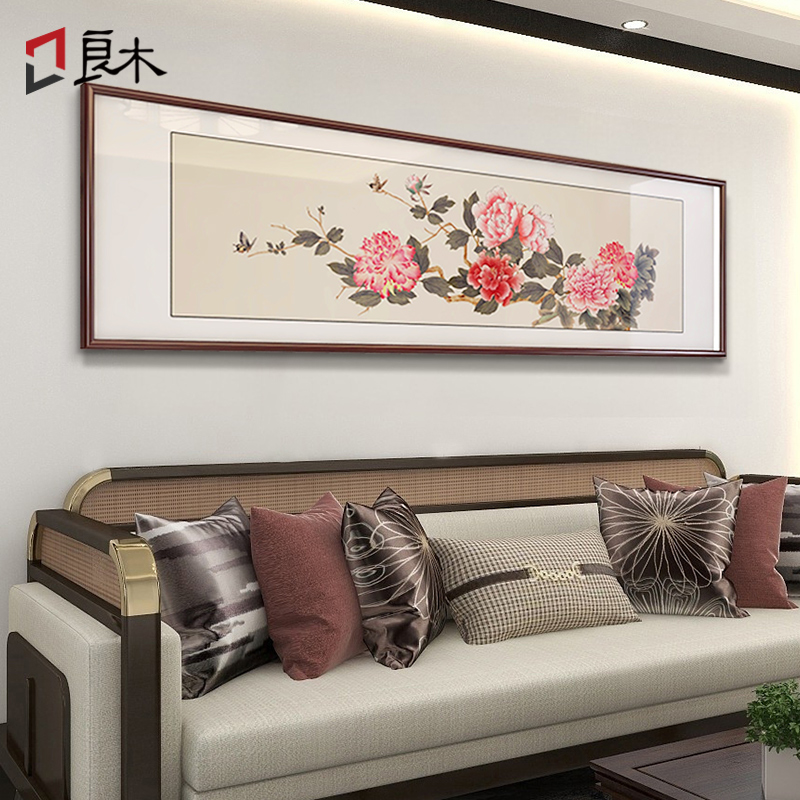 花开富贵新中式客厅挂画