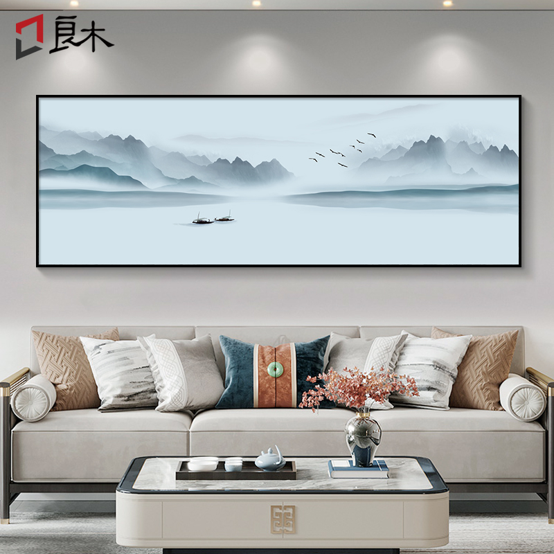 新中式风沙发禅意卧室客厅装饰画