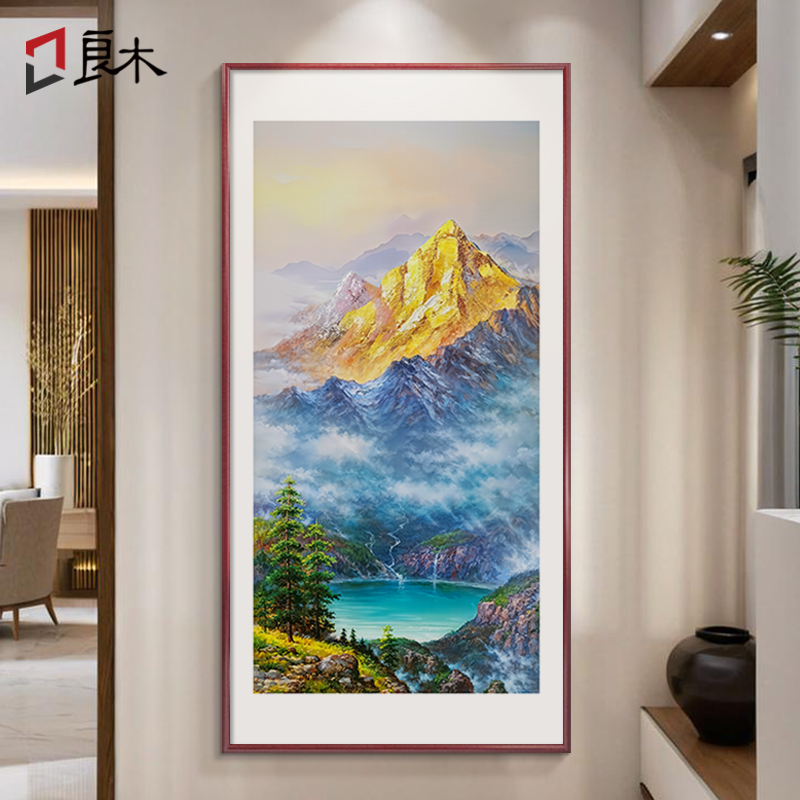 新中式入户过道玄关装饰画