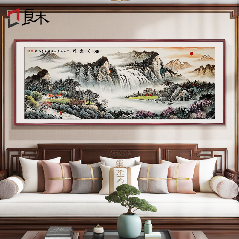 良木新款客厅山水画寓意好