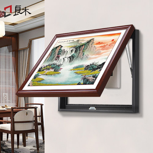 新中式电表箱装饰画免打孔