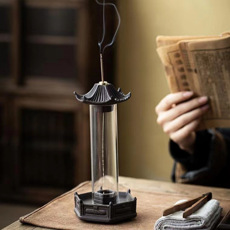 空心倒流香摆件创意陶瓷塔