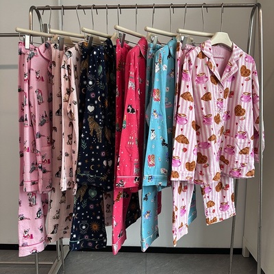 PJS女士秋冬睡衣家居服套装