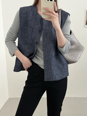 2026春新款韩版宽松显瘦百搭无袖马甲女休闲背心坎肩上衣外套0370