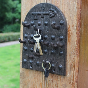 欧式 复古怀旧乡村铸铁铁艺钥匙挂板挂钥匙板家居壁饰药匙挂板 中式