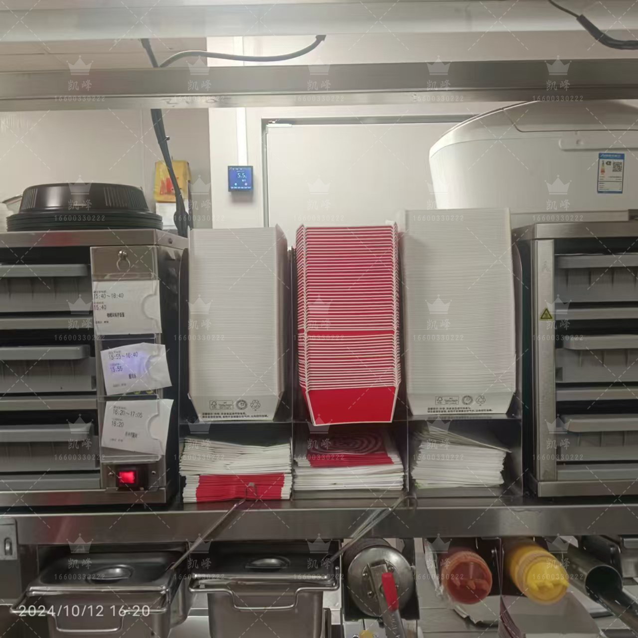 快餐店肯德基餐厅汉堡盒包装袋收纳一体架凯峰家居（圆通包邮）