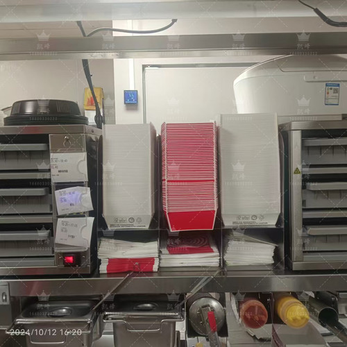 快餐店用餐厅汉堡盒包装袋收纳一体架凯峰家居（圆通包邮）