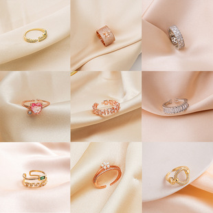 2025 Color preserving fashion senior sense diamond ring 戒指