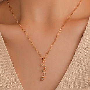 Light luxury niche sexy serpentine necklace woman 项链