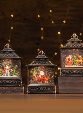 Christmas music fluttering snow light music box decoration
