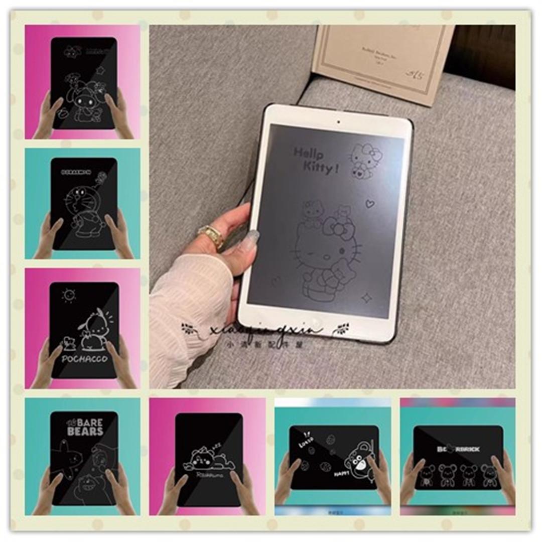 iPad卡通动漫贴膜air2/3/4适用苹果11寸迷你3456磨砂息影钢化玻璃膜9.7/10.5寸/10.9幕贴膜10代