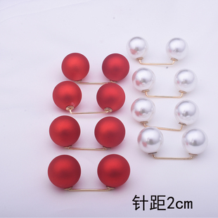 新款创意U型针珍珠固定衣服扣针衣服裙子收腰改小别针防走光扣