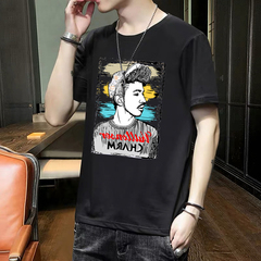 Men's cotton printed short sleeve shirt