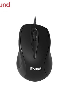 正品（ifound） F370有线鼠标盒装USB办公专用台式机光电鼠标