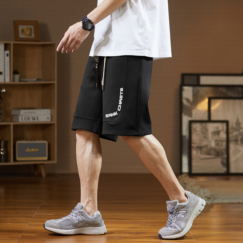 唐狮2024夏季新款休闲短裤男运动裤舒适透气字母五分裤中裤百搭潮
