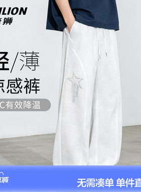 唐狮冰丝男薄款透气防晒直筒裤