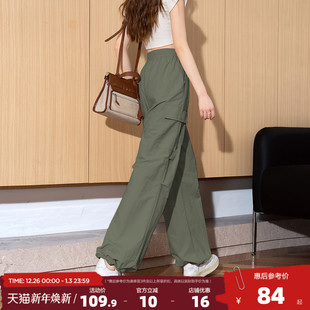 工装 女休闲裤 裤 显瘦潮流宽松大口袋时尚 唐狮25春夏季 束脚裤 新款