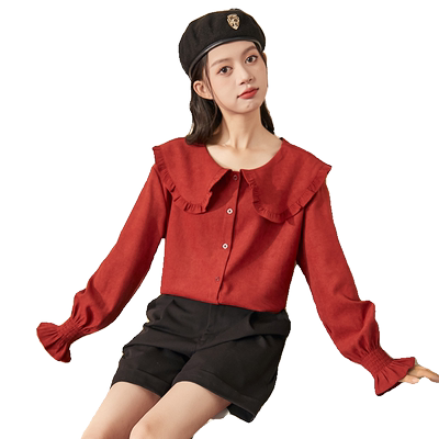 长袖衬衫唐狮新款甜美