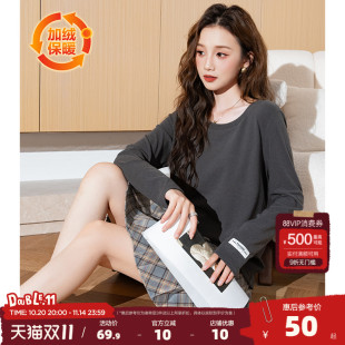 女圆领净色长袖 打底衫 贴布标针织内搭上衣百搭 春季 唐狮2025新款