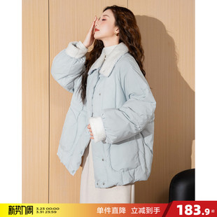 小棉袄奶fufu小个子仿羊羔绒棉服 棉衣女外套短款 唐狮冬季 新款